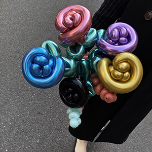 260 chrome metal long balloons gold silver rose gold purple green red long balloons