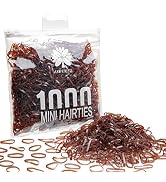 Kanprincess 1000pcs Brown Mini Rubber Bands, Soft Small Hair Ties for Kids Toddlers Girls, Elasti...
