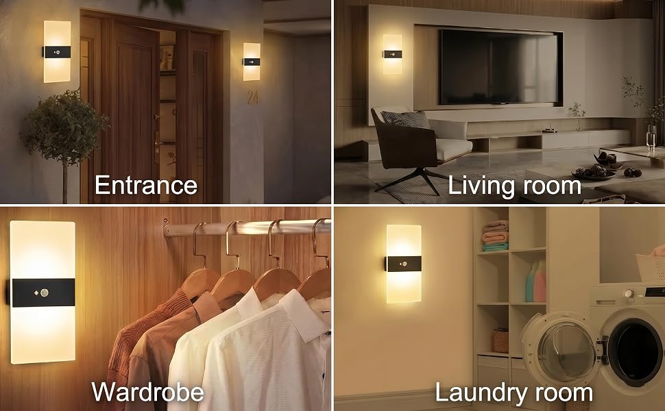Battery Powered Indoor Hallway Stairway Closet Bedroom