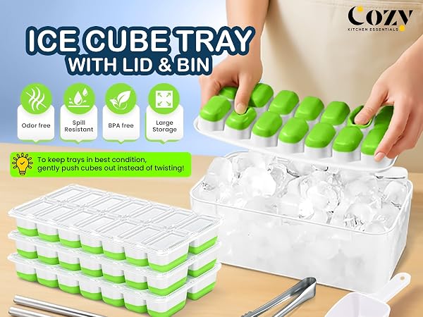 Ice Cube Tray For Freezer