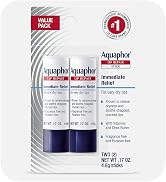Aquaphor Lip Repair Stick, Moisturizing Lip Balm Pack, Relieves Dryness, 0.17 Oz Stick, Pack of 2