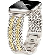 JR.DM Starlight Gold Bracelet Band for Women Compatible with Apple Watch 38mm 40mm 41mm 42mm (S10...