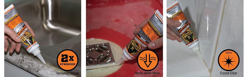 Gorilla Max Stength Clear Construction Adhesive Glue Liquid Nails Sika