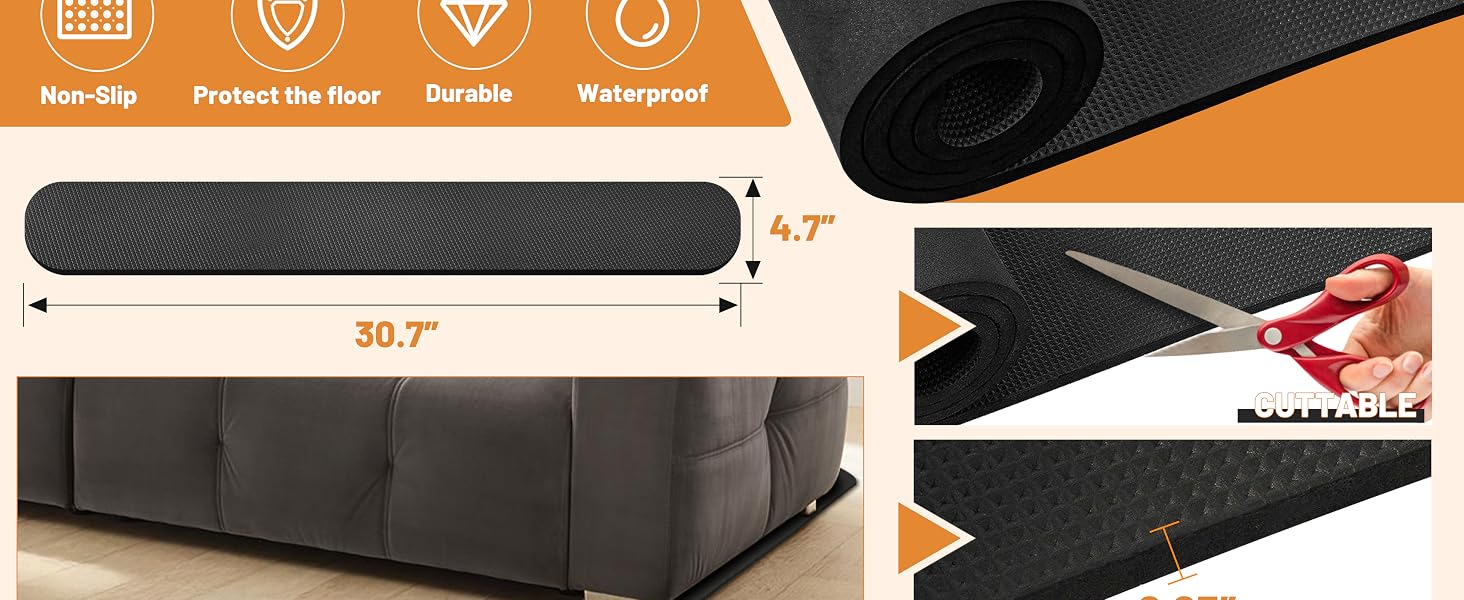 SDSNTE Non-Slip Furniture Rail Pads