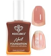 Modelones Nail Strengthener and Growth, Fall Rose Brown Nail Polish Care | Nail Hardener Nail Rep...