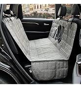 PLUTUS PET Dog Car Seat Cover for Back Seat with Side Flaps and Mesh Window, Waterproof Anti-Scra...