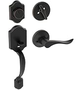 HOSOM Front Door Handle and Deadbolt Set, Front Door Lock Set with Reversible Handle Lever Entry ...