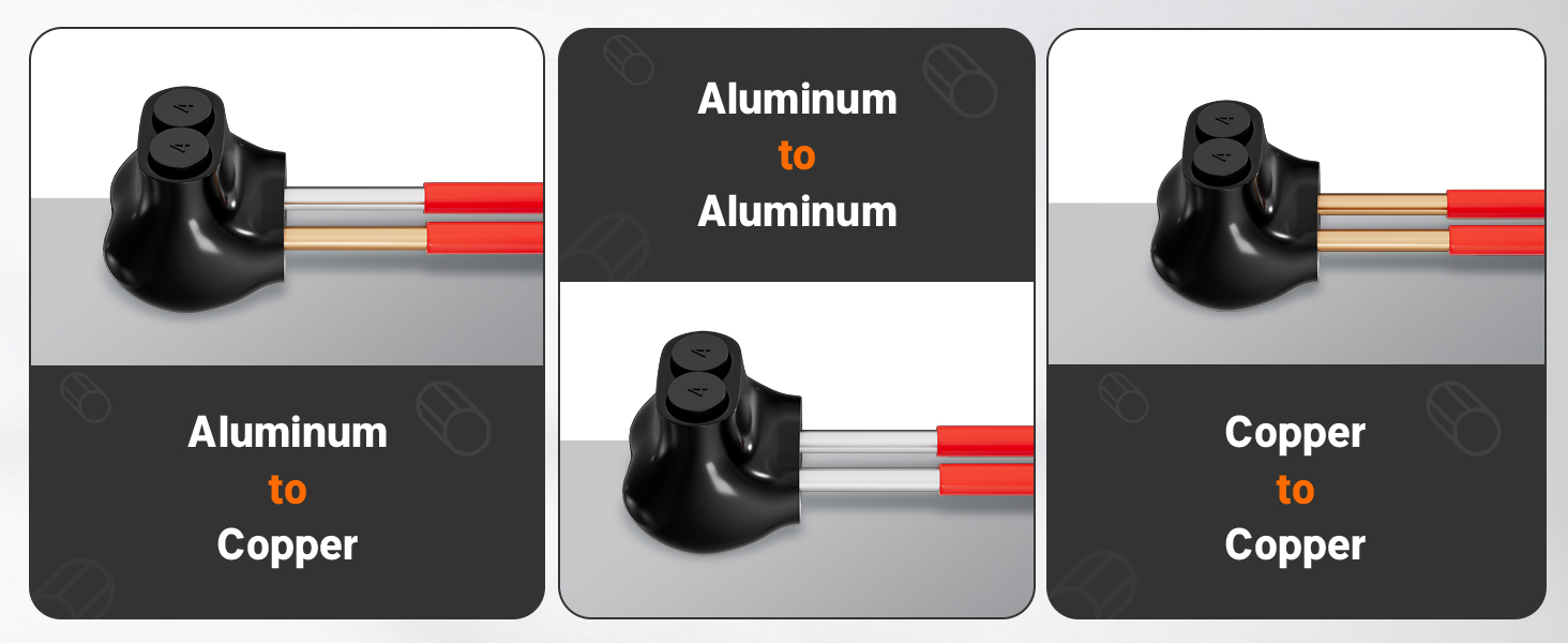 Insulated Multi Tap Connector 2 Port 4-14 AWG Aluminum to Copper Wire Connectors