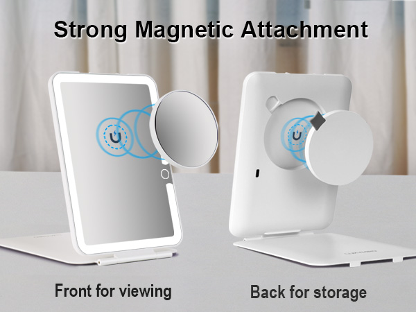 travel makeup mirror with 10x magnification mirror