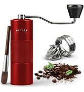 Manual Coffee Grinder by Alpaca Ventures - Stainless Steel Conical Burr Coffee Grinder Manual wit...