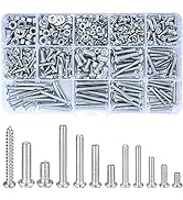 wugongshan 550 Pcs Machine Screws and Nuts and Bolts and Flat Washers Hardware Assortment Kit, M3...