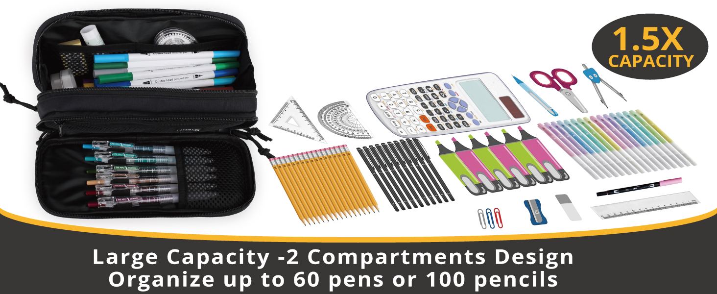 Tactical Pencil Case for Boy,Large Capacity Pencil Pouch,Marker Organizer Case Pen Box