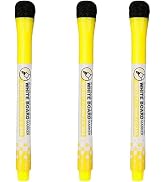 3 Pcs Yellow Magnetic Whiteboard Pen Writing Drawing Erasable Board Marker Office Supplies Erasab...