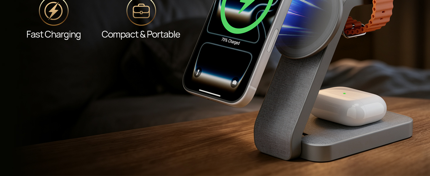Bedside Magnetic Charger Stand iPhone Apple