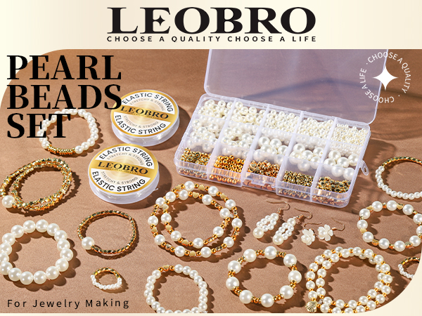 720PCS PEARL BEAD KIT FOR BRACELET MAKING