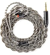 KBEAR DarkJade 2 Pin IEM Cable for in Ear Monitor Headphones,4 Stands 252 Cores Silver-Plated Cop...