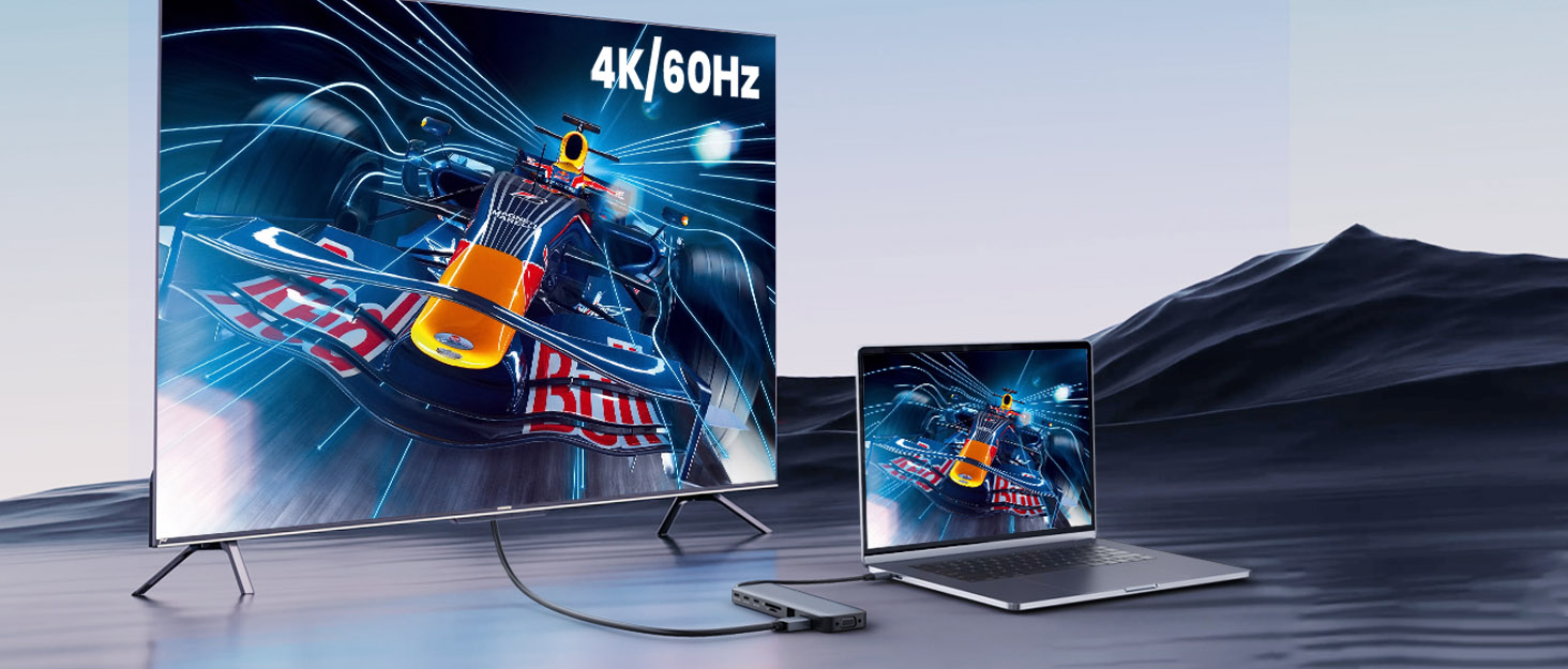 USB C Hub Laptop Docking Station Dual Monitor,14 in 1 Multiport Adapter