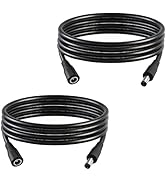 4.9FT 16AWG DC 5.5x2.5mm Male to Female Power Extension Cord for CCTV Cameras, LED Strip Lights, ...