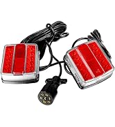 WUSHIXAN Magnetic Trailer Light Kit With 7-Pin Plug, IP68 Waterproof, 24-foot Cable, DOT Certifie...
