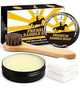 Feilove Saddle Soap for Leather – All-Natural 3-in-1 Leather Cleaner & Conditioner Kit with Horse...