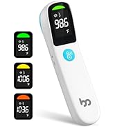 Femometer Family No-Touch Forehead Thermometer, 1s Accurate Reading and 3-Color Indicator, 2-in-1...