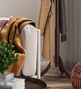 Coat Rack Freestanding, Coat Stands Entryway, Bamboo Coat Rack Hat Hanger 8 Hook for Jacket, Purs...