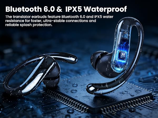 Bluetooth 6.0 and IPX5 Waterproof