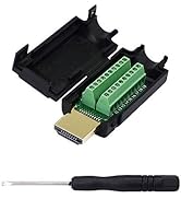SinLoon HDMI Solderless Adapter Gold Plated HDMI Extension Cable Connector Signals Terminal Break...