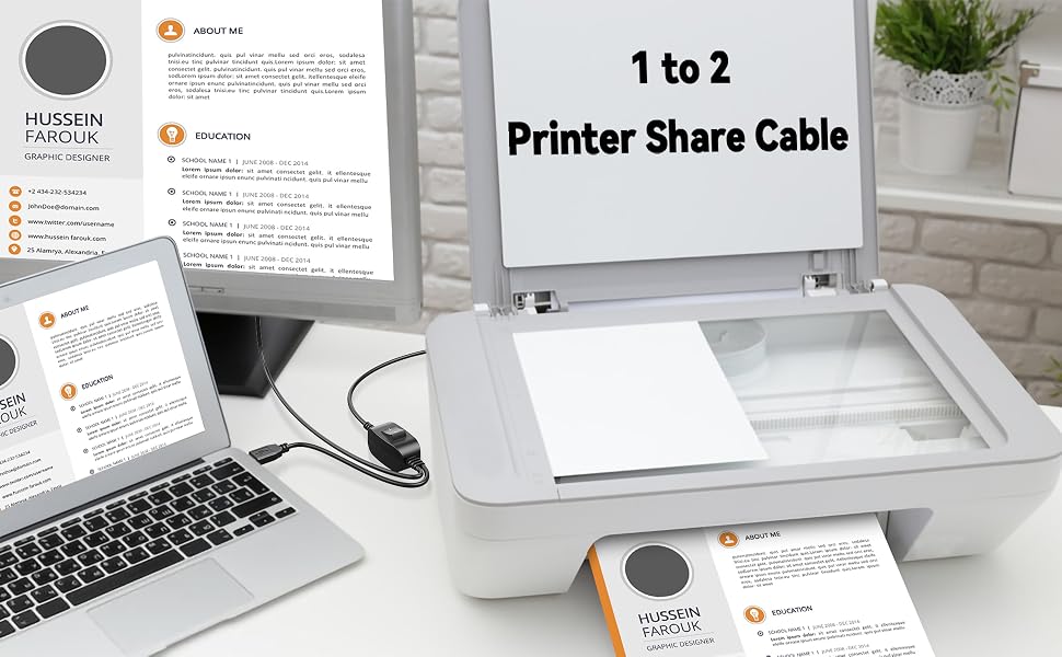 printer splitter for two computers