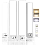 AMETHEUS 4Pack 7.8inch Under Cabinet Lighting, Rechargeable Motion Sensor Light Wireless Indoor, ...