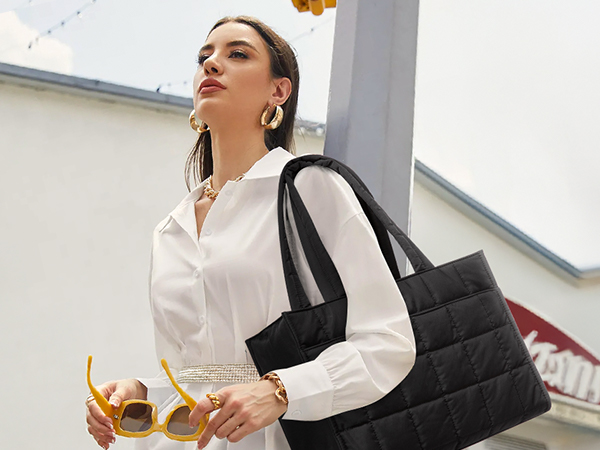 Chic laptop tote bag for women styling work outfits and daily commutes with effortless elegance