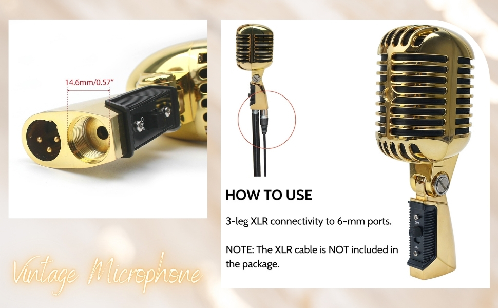 Vintage Retro Old School Microphone