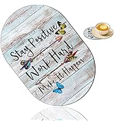 Inspirational Quote Mouse Pad and Coaster Combination, Washable Fabric Mouse Pad for Office Lapto...