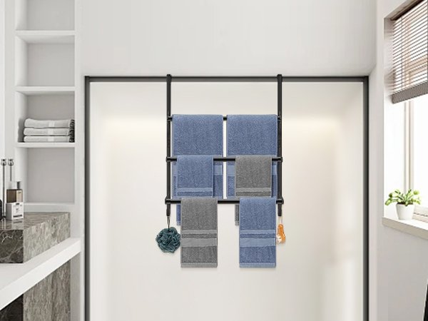 3-Tier Over The Door Towel Rack