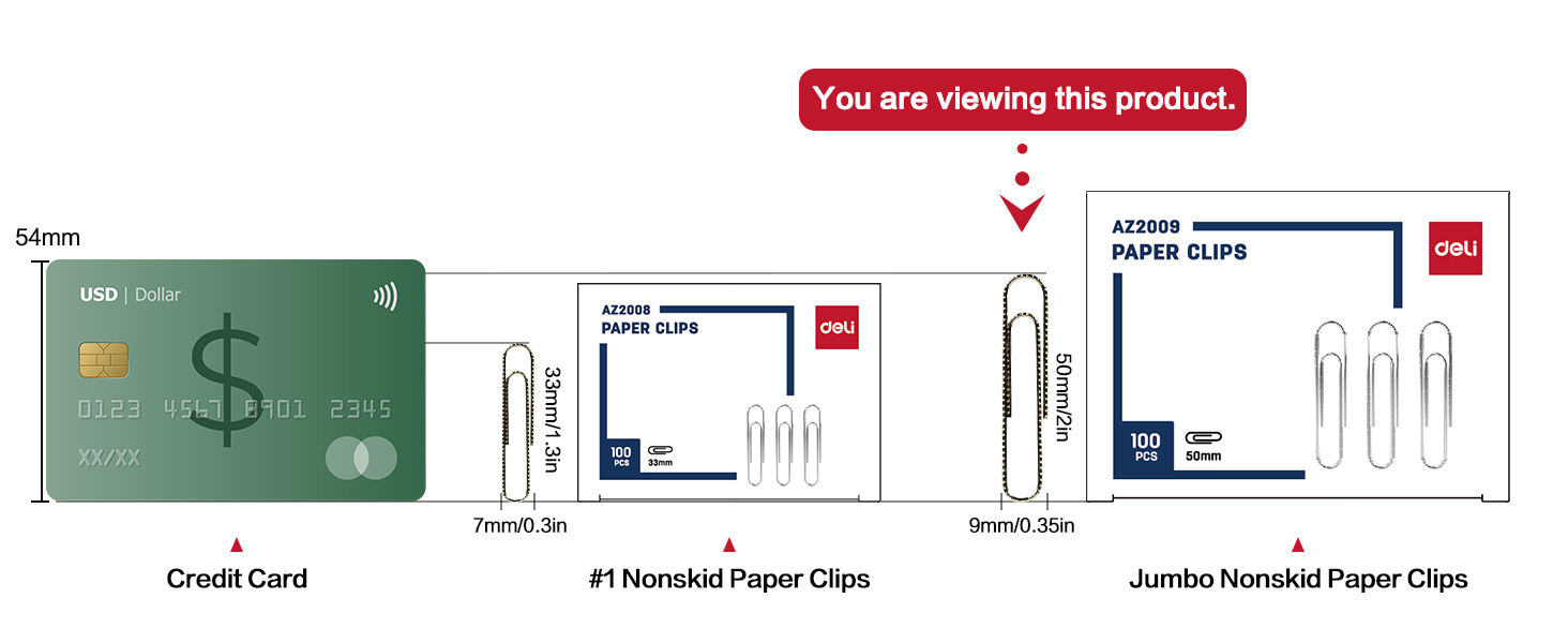 Jumbo Nonskid Paper Clips