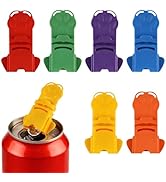 IOGOG 6PCS Soda Can Opener and Cover, 2-in-1 Pop Can Opener & Dust Cover - Fits Most Sizes of Bev...