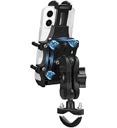 ZIDIYORUO Motorcycle Phone Mount with Vibration Dampener, One-Hand Operation Motorcycle Bike Phon...