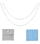 Pandahall 1M 925 Sterling Silver Paperclip Chains Bracelet Necklace Jewelry Chains 4x1.7x0.3mm So...