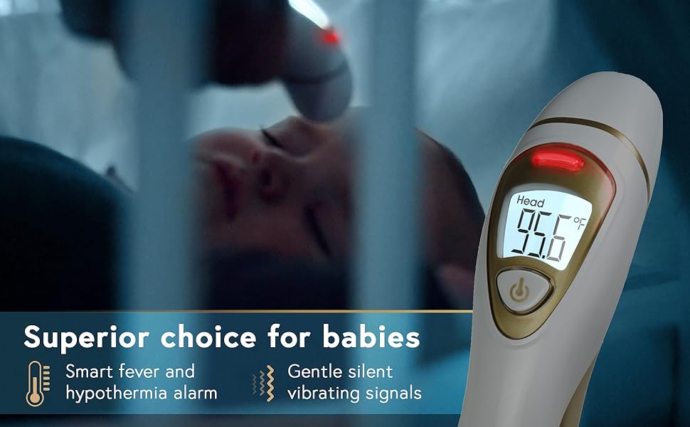 Best choice for baby thermometer, smart fever and hypothermia alarm & vibrating signals
