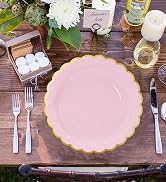 light pink scalloped paper plates with gold foil baby pink and gold dessert plates pink dinner plate