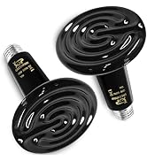 GREENPAW Ceramic Heat Emitter, 75W Reptile Heat Lamp, No Light Emitting Heat Bulb for Lizards Bea...