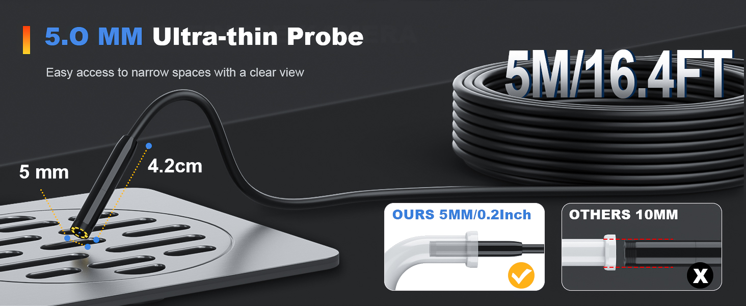 borescope endoscope camera with light