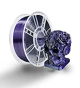 iBOSS Silk Dual Color Purple Black PLA Plus Filament,1kg 3D Printer High-Speed Filament 1.75mm +/...