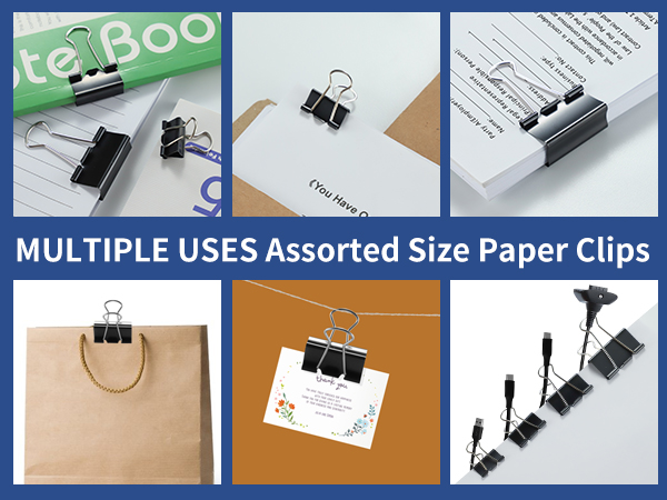 Binder Clips Paper Clamps Assorted Sizes