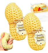 2Pcs Crunchy Peanut Squishy, Moldable Realistic Food Squeeze Toy for Adults | Peanut Squishy Crun...