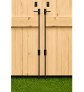 TRIPLE DEER 24" Heavy Duty Cane Bolt Gate Drop Rod Hardware Ground Latch for Wood PVC Vinyl Metal...