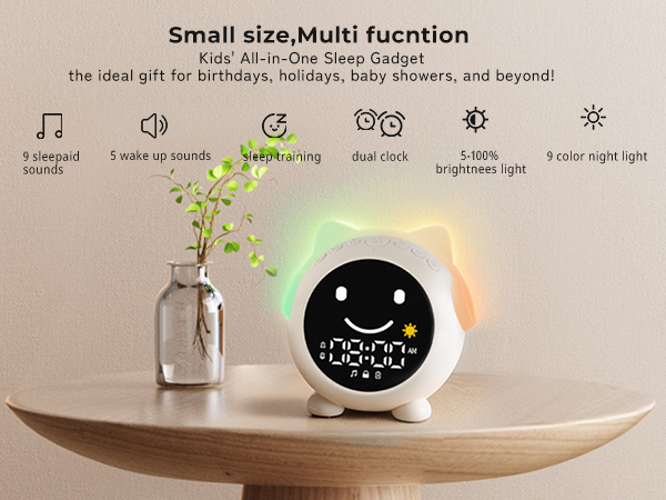 kids alarm clock hatch ok to wake bedroom room toddler children cute night light boy girl sleep