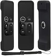Pinowu Silicone Case for Apple TV 4K/4th Gen Remote, Lightweight Anti-Slip & Secure Protective Co...