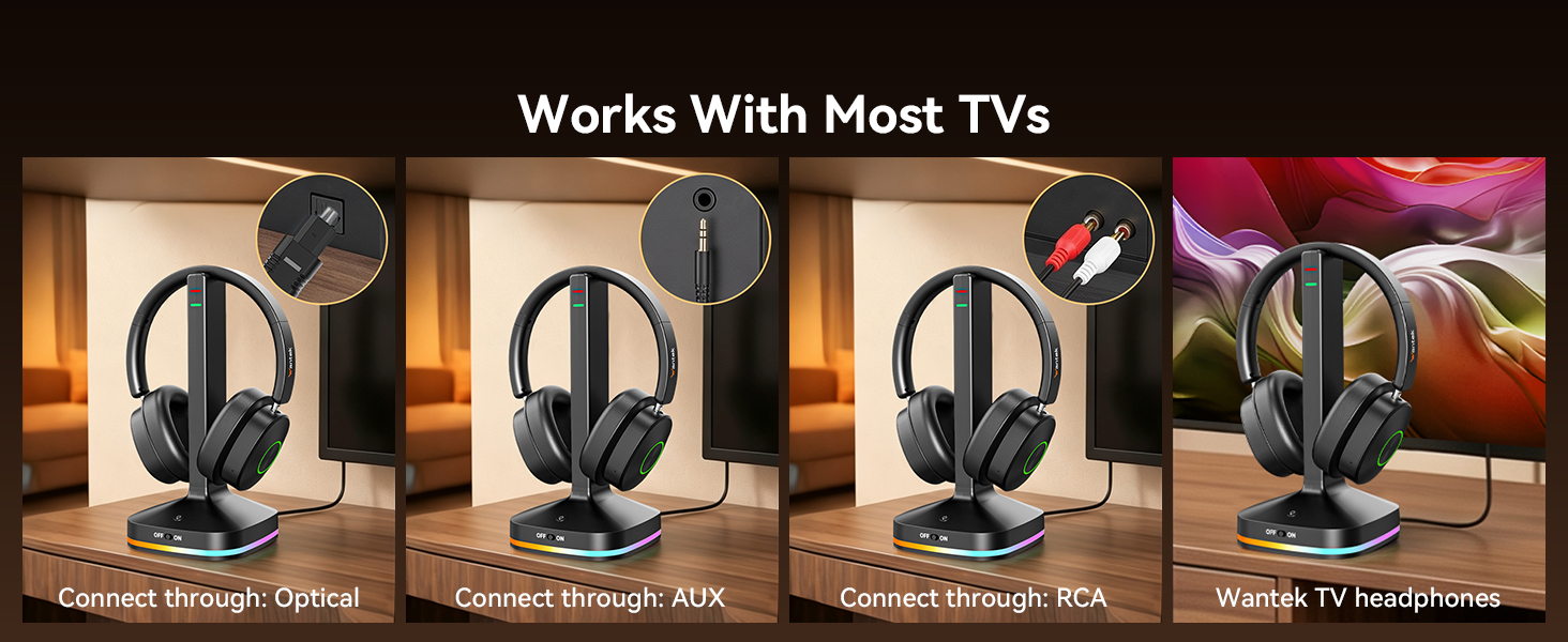 wireless tv headphones, headphones for tv watching, tv headset for seniors elderly