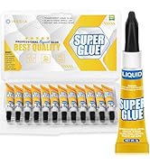 Super Glue Liquid Clear, 12 X 3g All Purpose Strong Adhesive Ca Glue Cyanoacrylate Quick Dry Inst...